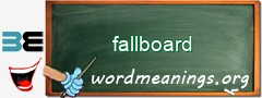 WordMeaning blackboard for fallboard